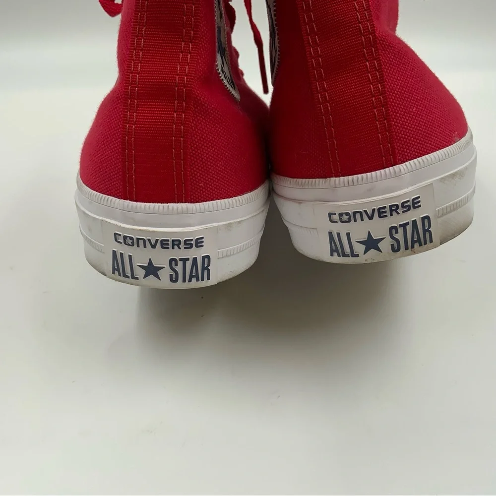 Converse Chuck Taylor All Star Donna Red Canvas Sneakers Women’s Size 9/ Men’s 7 - Picture 4 of 7